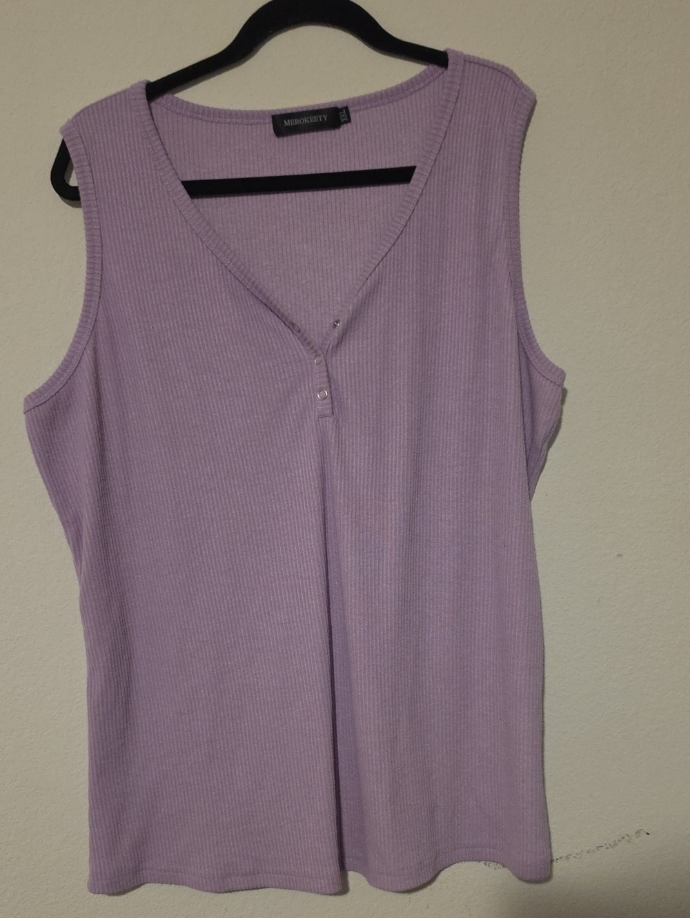 Merona Lavender Ribbed V-Neck Sleeveless Tank
